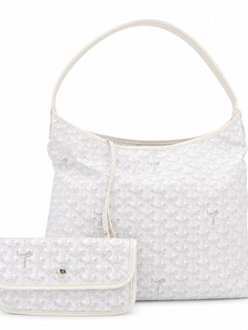 Goyard White Hobo Shoulder Bag – Goyardine, Pouch Included (Pre-Owned)